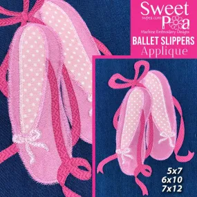 Ballet Slippers Applique Design