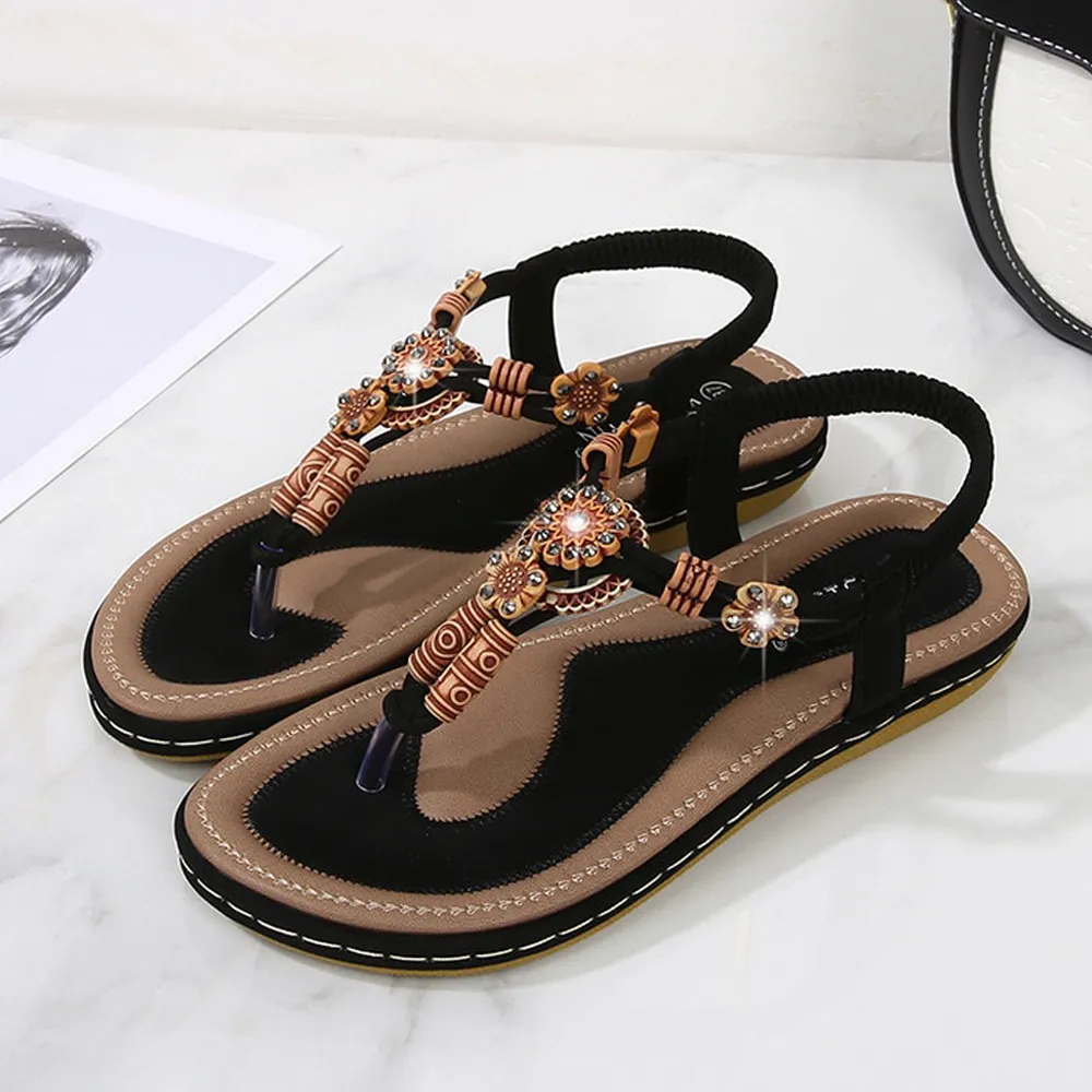 Bead Slip On Sandals