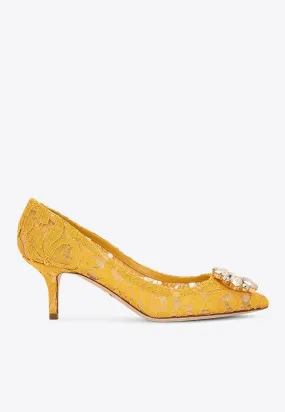 Bellucci 60 Brooch Lace Pumps