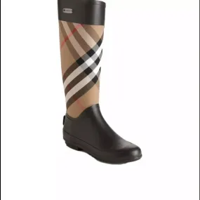BURBERRY CLEMENCE SIGNATURE CHECK RAIN BOOTS