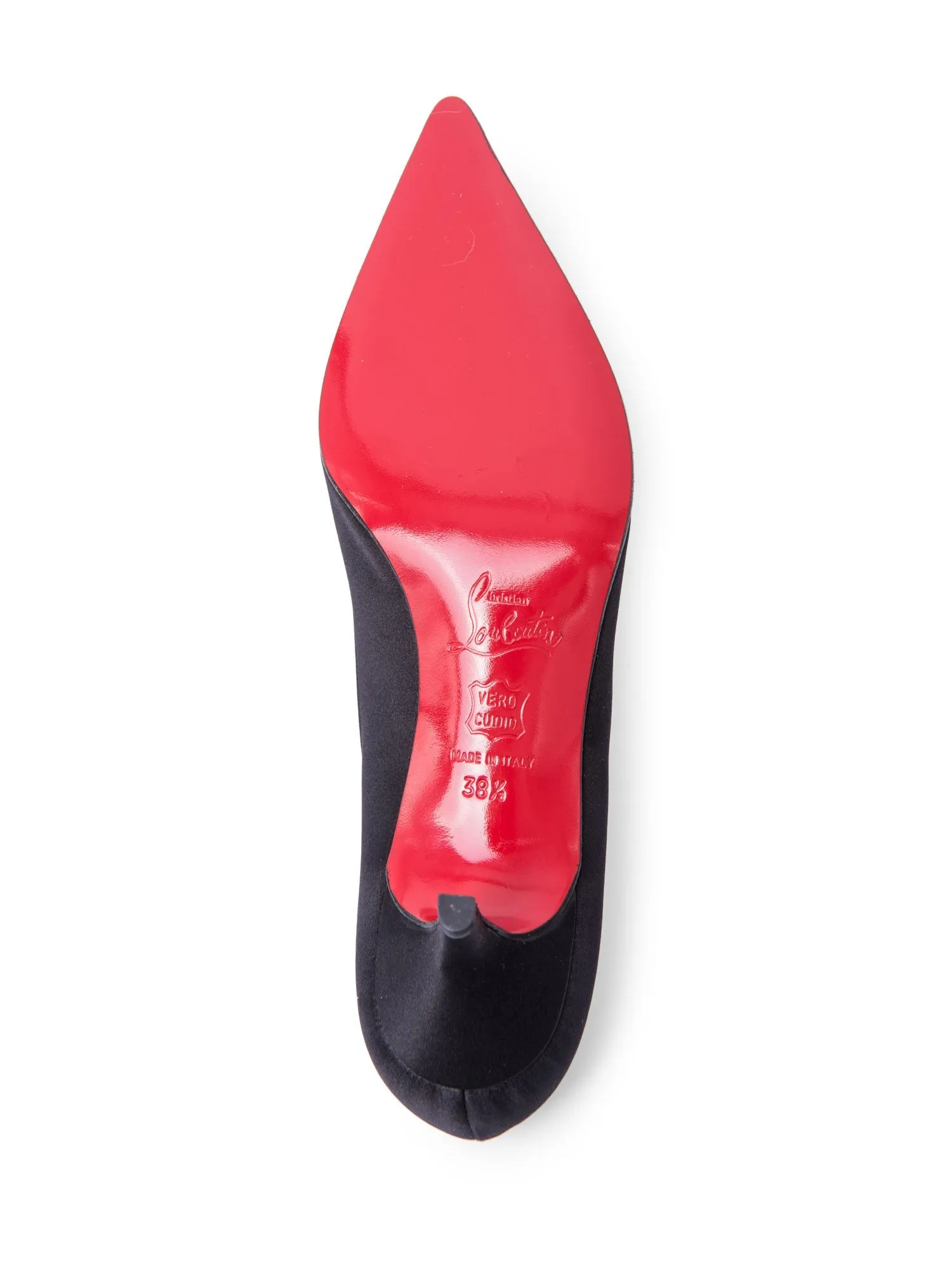 Christian Louboutin Silk Embellished Kitten Heel Shoes Black