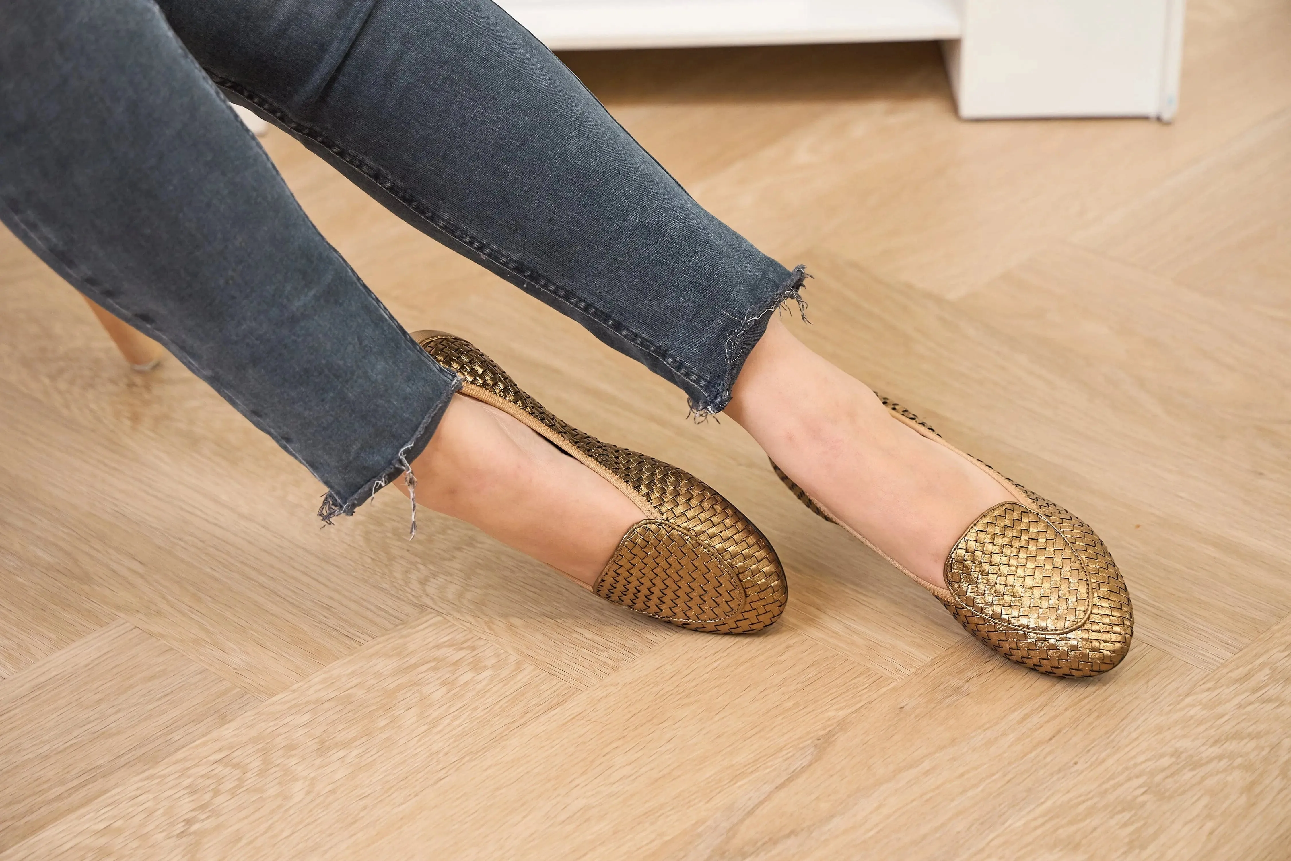 Clapham - Bronze Woven Leather Loafer (EU36 )
