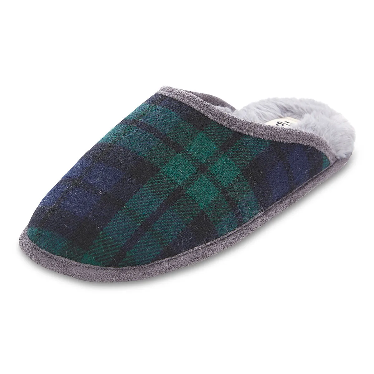 Floopi Womens Kelly Plaid Scuff Slippers