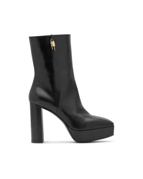 G-Lock Platform Leather Ankle Boots