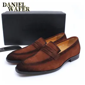 Men's Casual Leather Shoes Autumn Suede Leather Slip-on Loafers 2020 New Men's Shoes Loafers Cross-Border