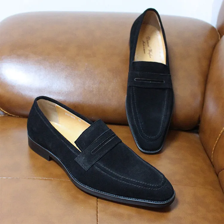 Men's Casual Leather Shoes Autumn Suede Leather Slip-on Loafers 2020 New Men's Shoes Loafers Cross-Border
