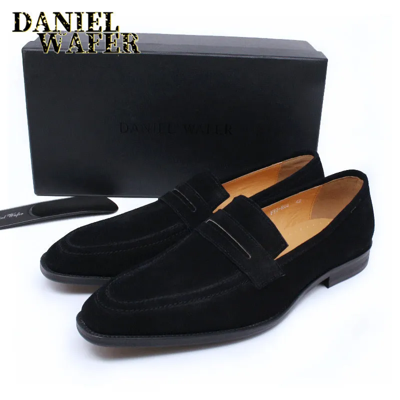 Men's Casual Leather Shoes Autumn Suede Leather Slip-on Loafers 2020 New Men's Shoes Loafers Cross-Border