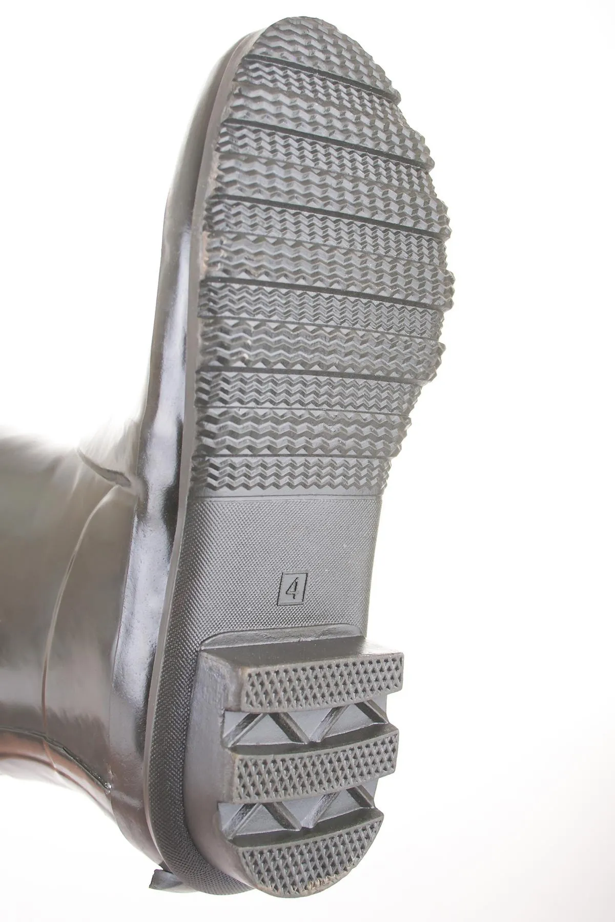 Mens Ripon High Gloss Olive Wellingtons