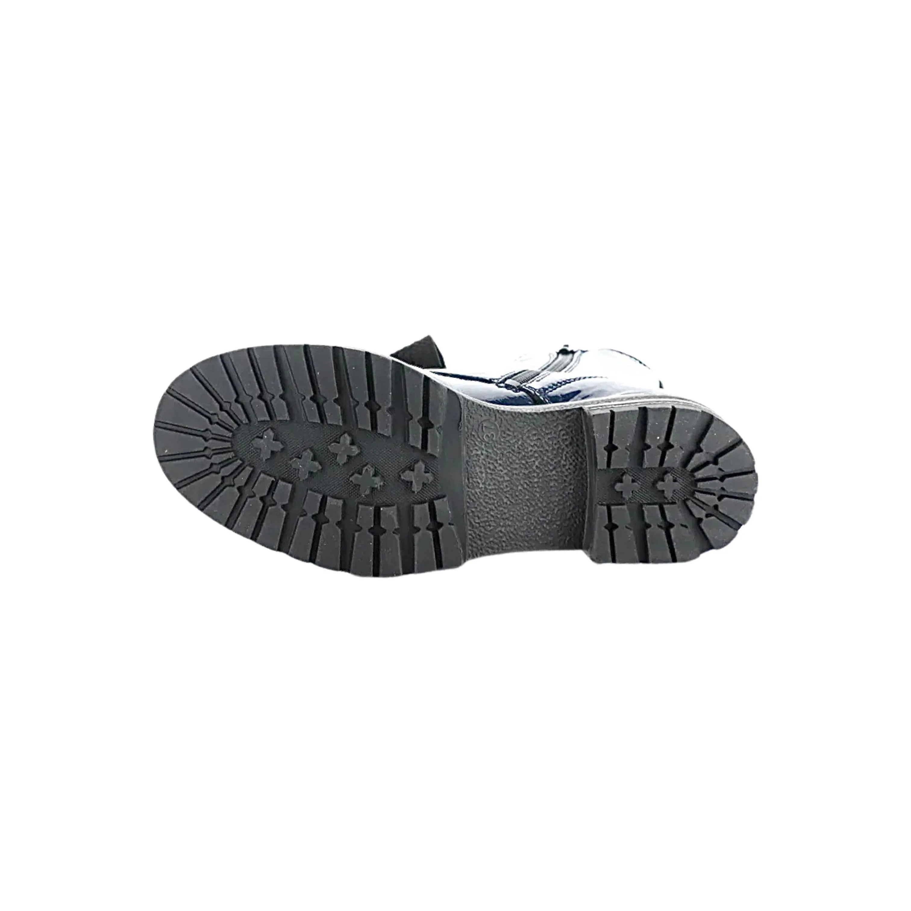 Paulie Blue Patent WATERPROOF Boot