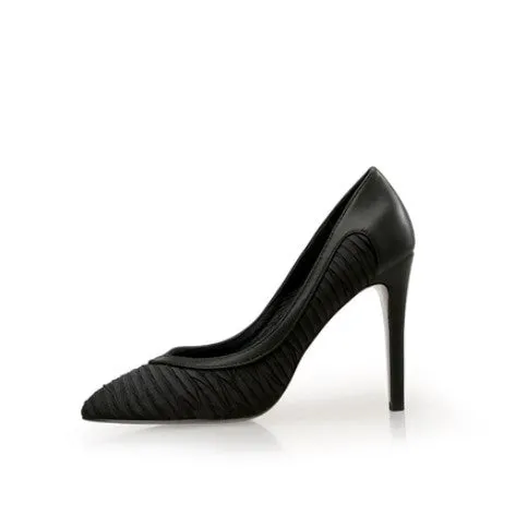 Petite Feet Silk Satin Navy Champagne Dress Heels Pumps AS257