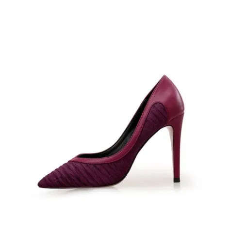 Petite Feet Silk Satin Navy Champagne Dress Heels Pumps AS257