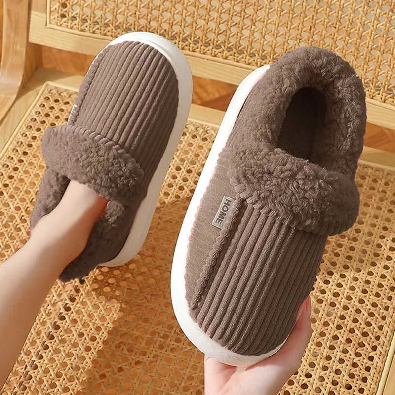Plus Size Winter Warm Fluffy Slippers