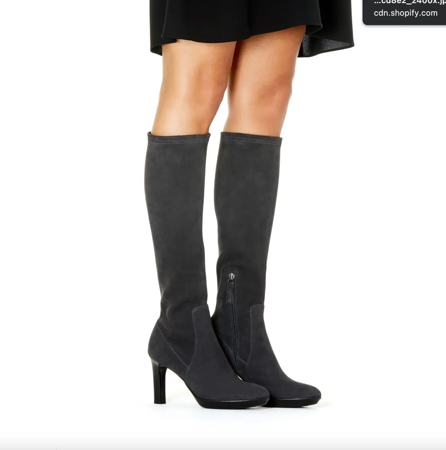 Rhumba Stretch Suede Boot | Black