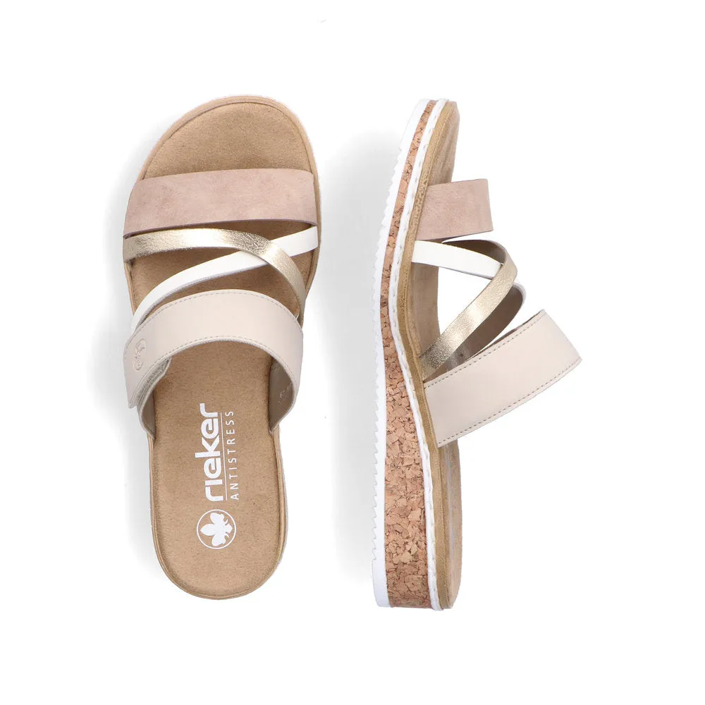 Rieker Ladies Multi Strap Backless Sandal