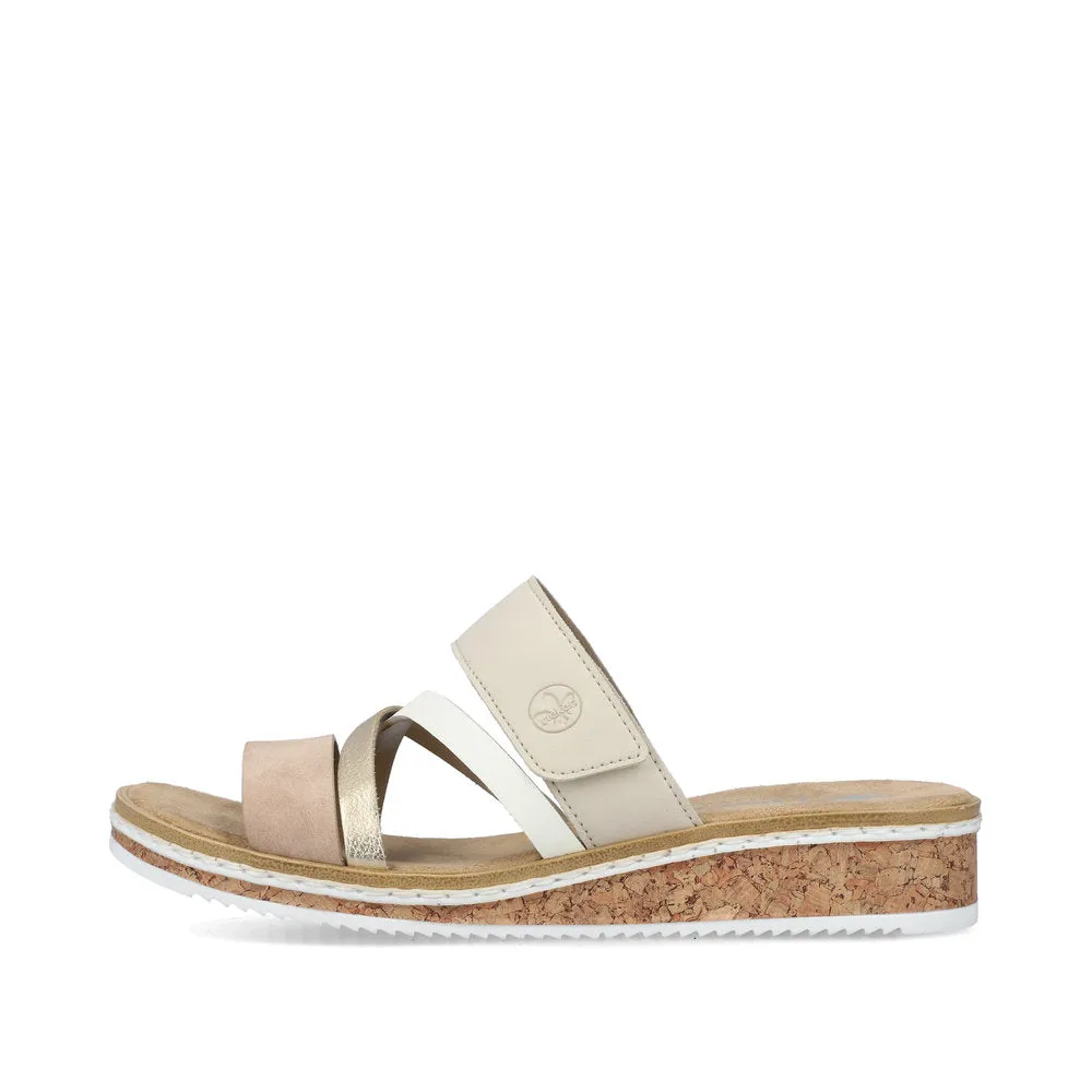 Rieker Ladies Multi Strap Backless Sandal