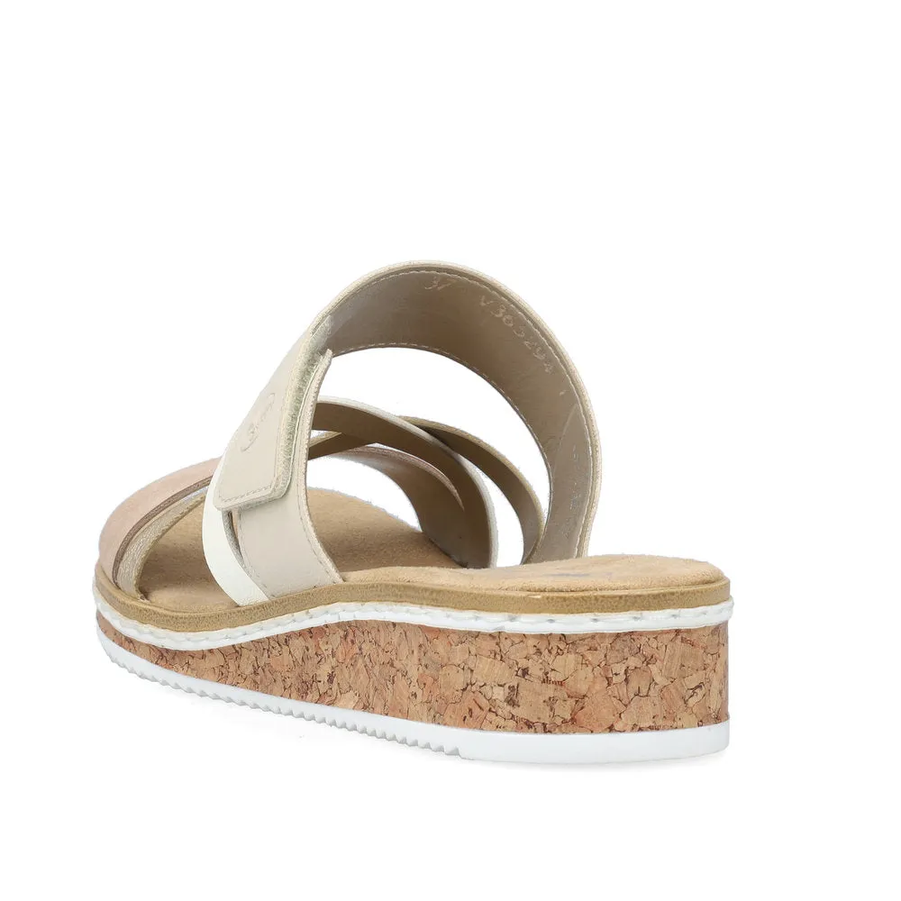 Rieker Ladies Multi Strap Backless Sandal