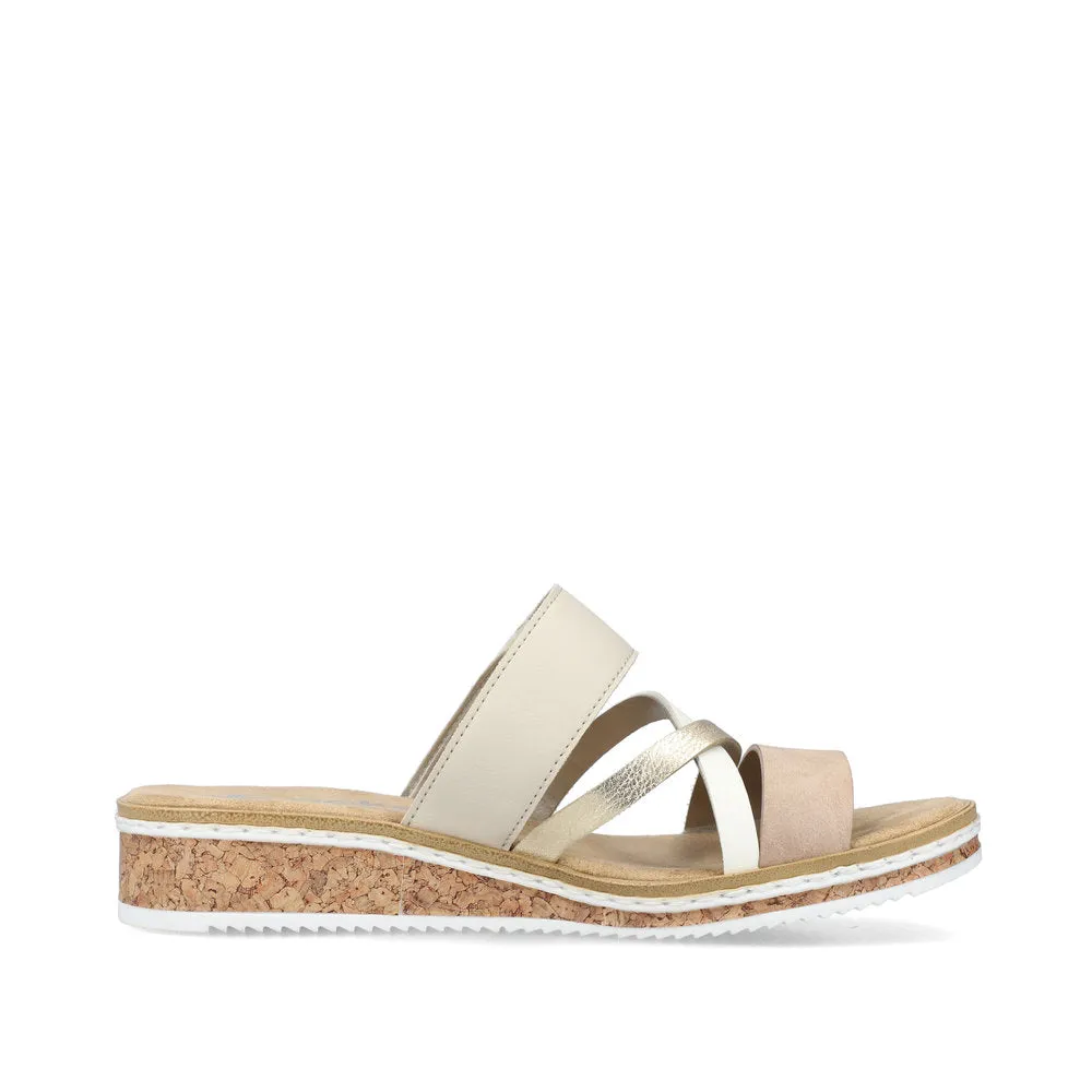 Rieker Ladies Multi Strap Backless Sandal