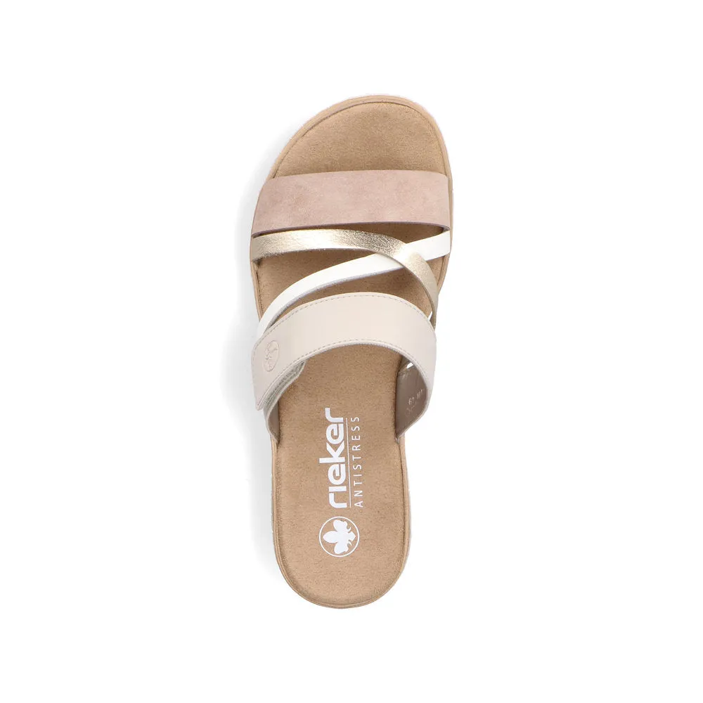 Rieker Ladies Multi Strap Backless Sandal