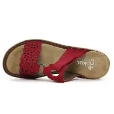Rieker Women's Regina Perforated Sandals- Red