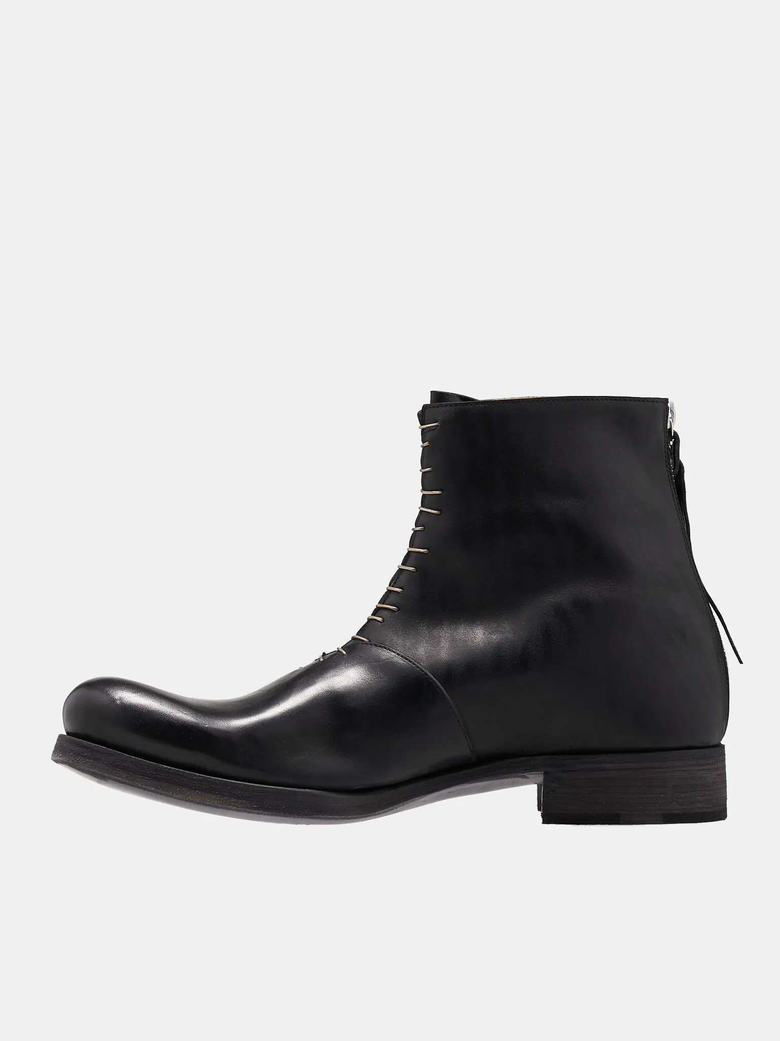 Short Back Zipper Boot (S1B2Z-S3-CU-1-5-BLACK)