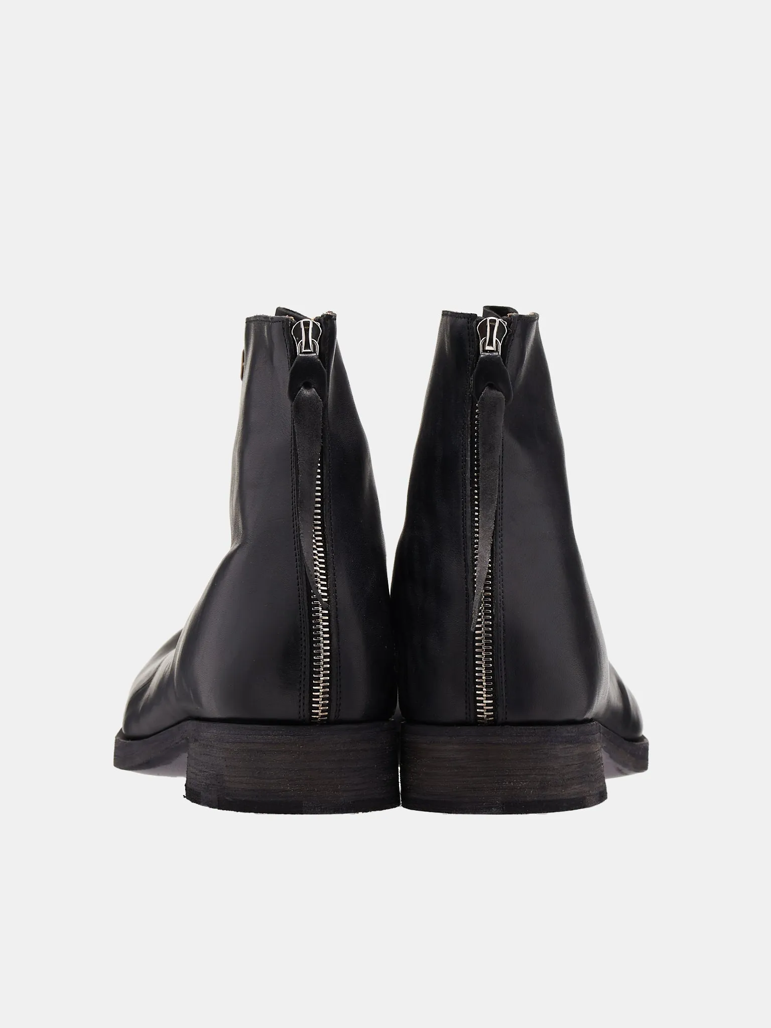 Short Back Zipper Boot (S1B2Z-S3-CU-1-5-BLACK)