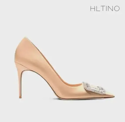 Silk Women Rhinestone Pumps