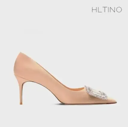 Silk Women Rhinestone Pumps