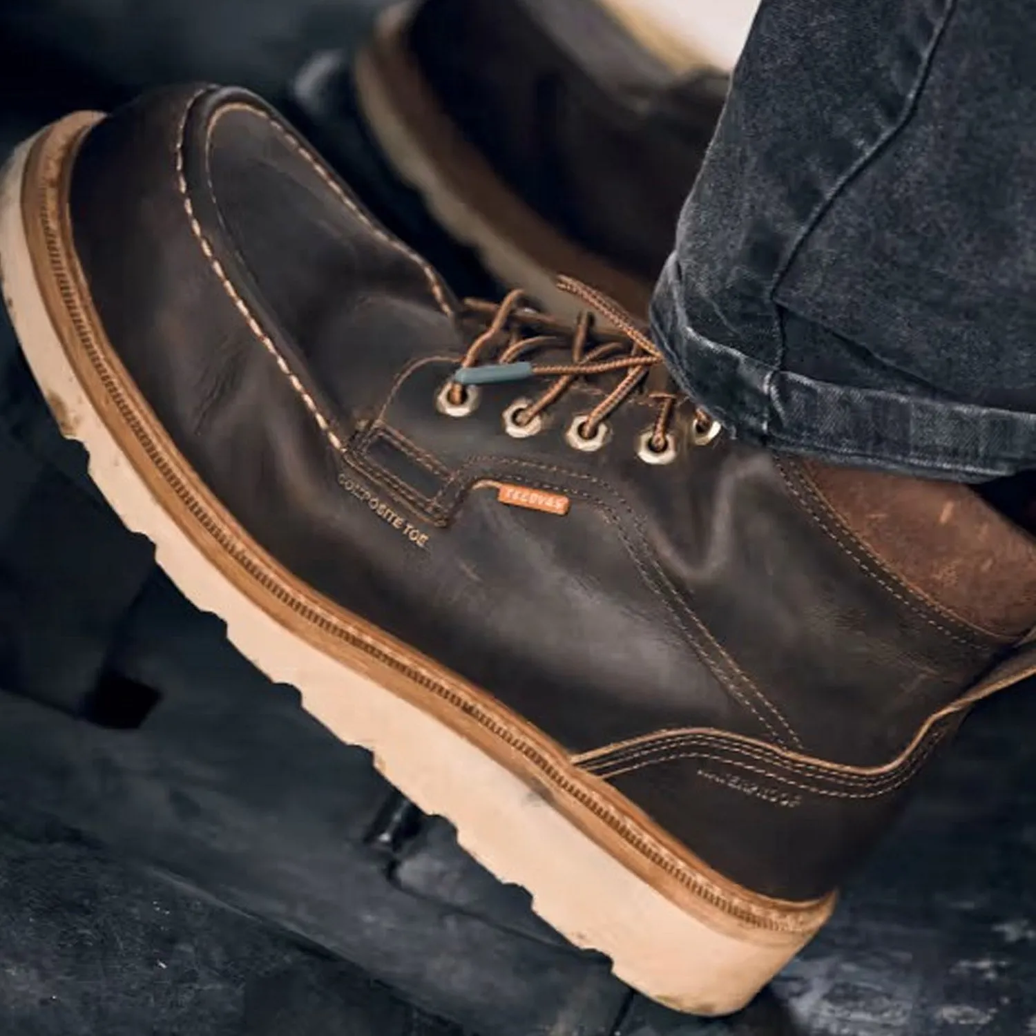 Tecovas Men's LongHaul 6" Waterproof Moc Comp Toe Work Boot