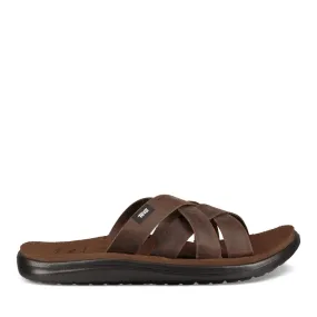 Teva Men's Voya Leather Slides- Carafe