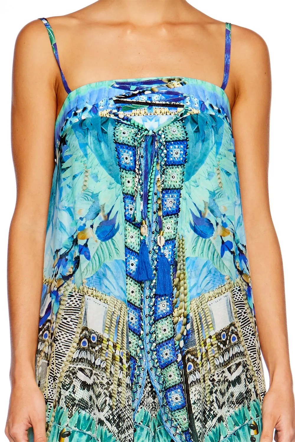 TIE DETAIL OVERLAY PLAYSUIT LEAVE ME WILD