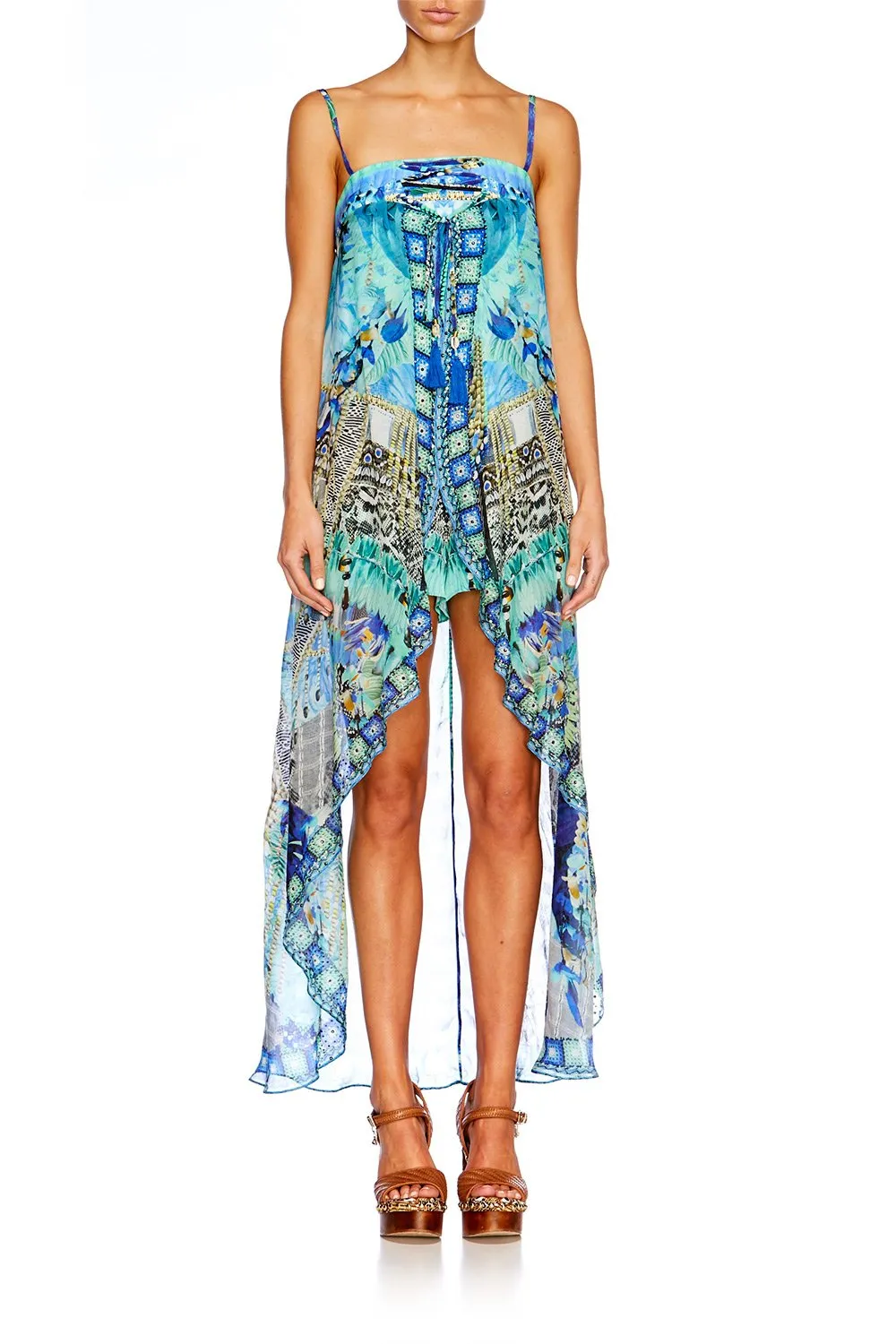 TIE DETAIL OVERLAY PLAYSUIT LEAVE ME WILD