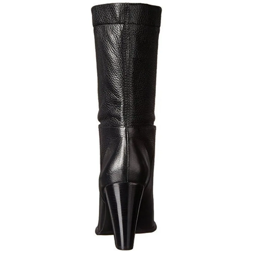 Vince Camuto Signature Womens Orton Black Leather Ankle Boot